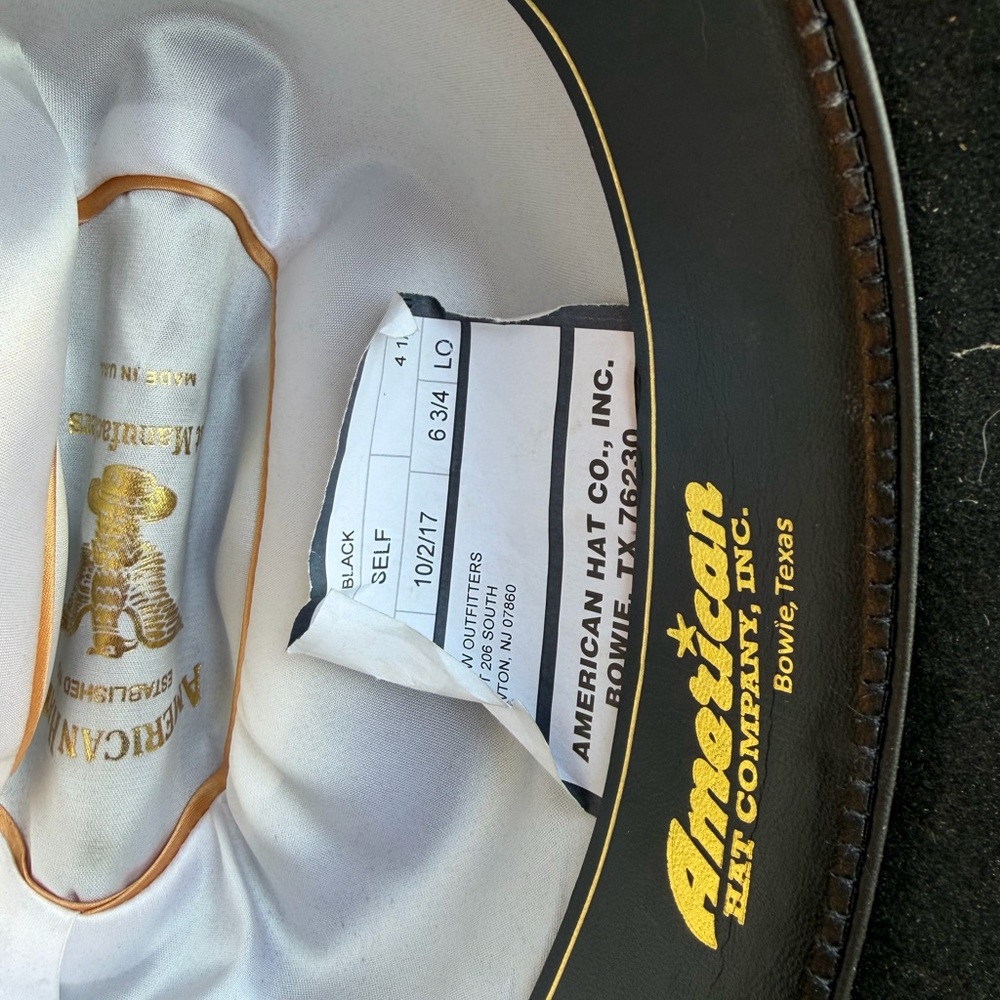 American Hat Company Lucky 7x Hat size 6 3/4 Long Oval - Picture 5 of 7